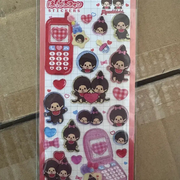 [BUNJANG] Monchhichi Happy Phone Sticker Set / (새상품) 몬치치 해피폰 스티커