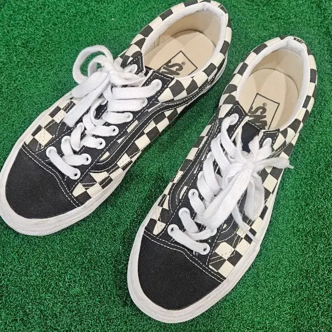 [BUNJANG] Vans Old Skool Checkerboard Sneakers / 반스 올드스쿨 체커보드 스니커즈 245mm