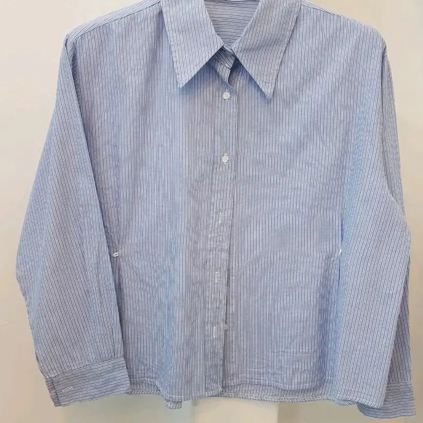 [BUNJANG] Women's Long-Sleeve Striped Shirt / 여성 카라 긴팔셔츠(얇아서봄여름초가을)