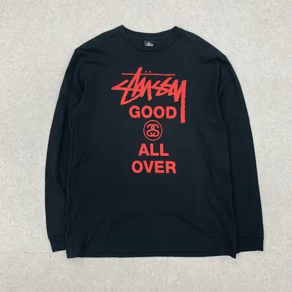 [BUNJANG] Stussy All Over Logo Long Sleeve T-Shirt / Stussy 스투시 올오버 롱슬리브