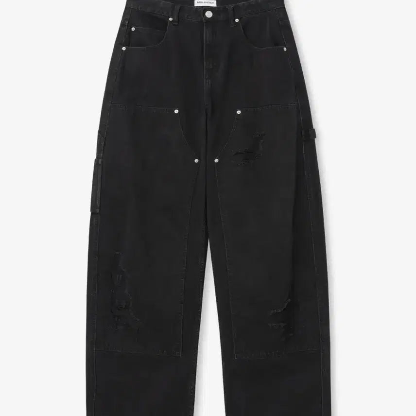 [BUNJANG] Milo Archive Damage Carpenter Pants Washed Black L / 밀로아카이브 데미지 카펜터 팬츠 워시드블랙 L