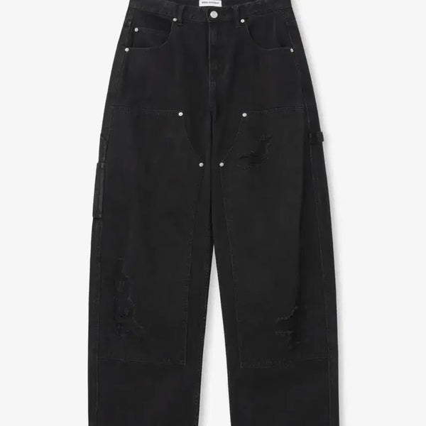 [BUNJANG] Milo Archive Damage Carpenter Pants Washed Black L / 밀로아카이브 데미지 카펜터 팬츠 워시드블랙 L