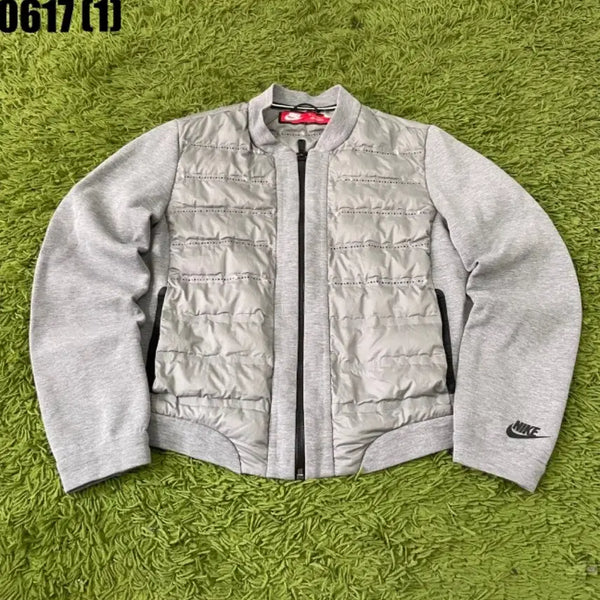 [BUNJANG] Nike Windproof Padded Mix Sweatshirt Jacket Grey M / 나이키 방풍 패딩 믹스 맨투맨 자켓 그레이 M