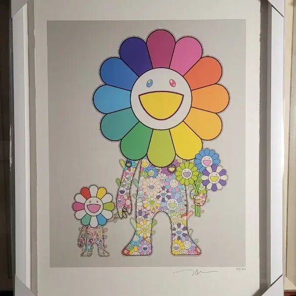 [BUNJANG] Takashi Murakami Flower Print Artwork / 무라카미 다카시 그림 입니다 플라워 판화