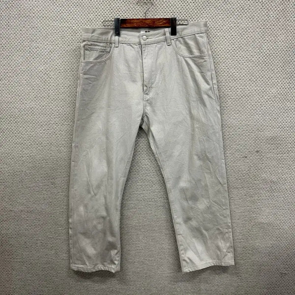[BUNJANG] Uniqlo U Lemaire Cream Jeans 35 Inch / 유니클로 U 르메르 크림진 청바지 35인치 D00063