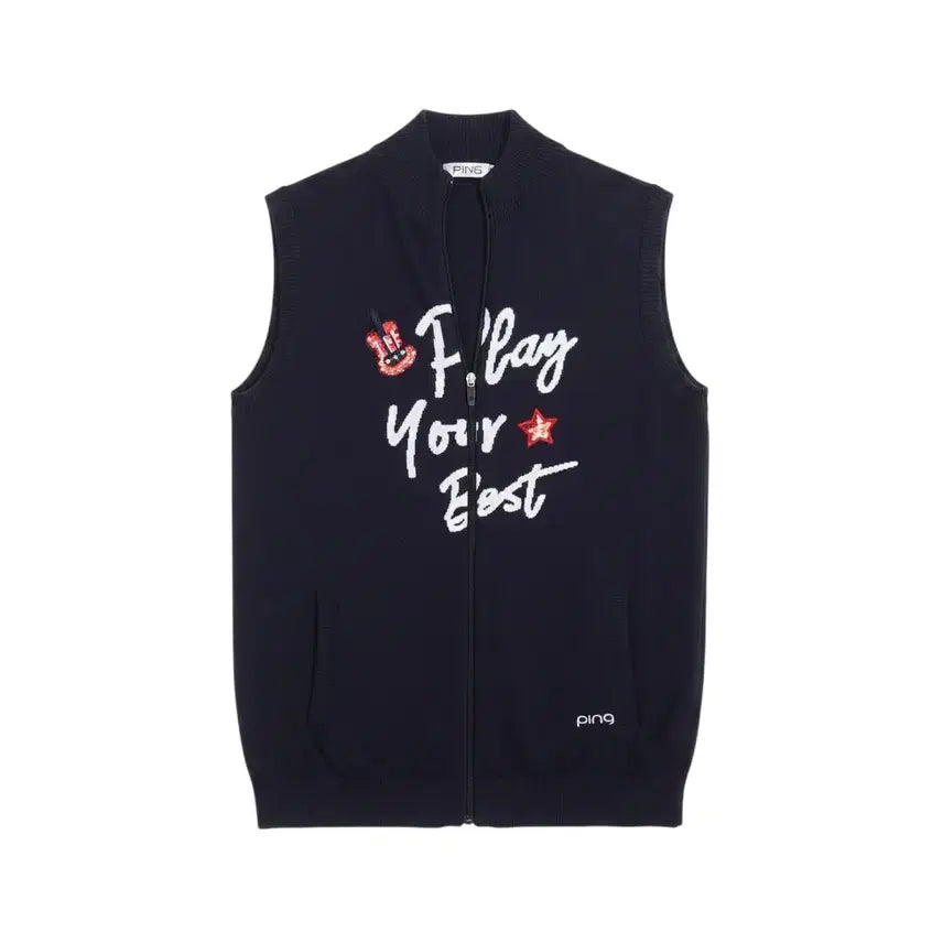 [BUNJANG] Women's Golf Zip-Up Vest (Size 95) / 여성95/ 핑 골프 집업조끼
