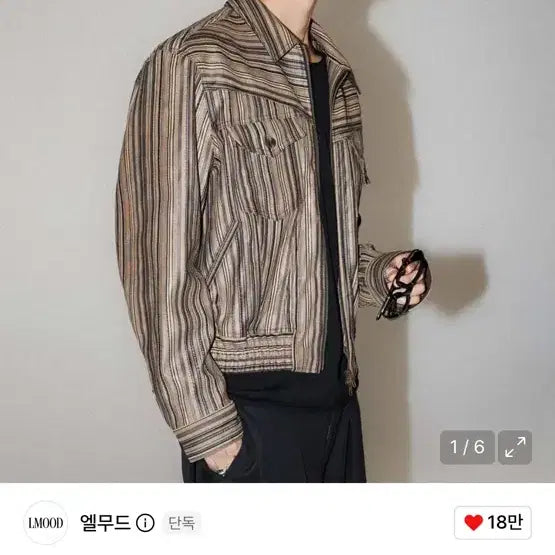 [BUNJANG] Lood Rodeo Trucker Blouson Jacket Western Stripe / (48)엘무드 로데오 트러커 블루종 자켓 웨스턴 스트라이프