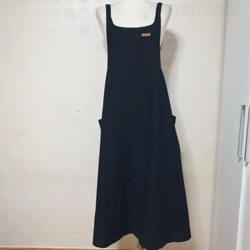 [BUNJANG] Cotton Apron Black / 롱앞치마 새것