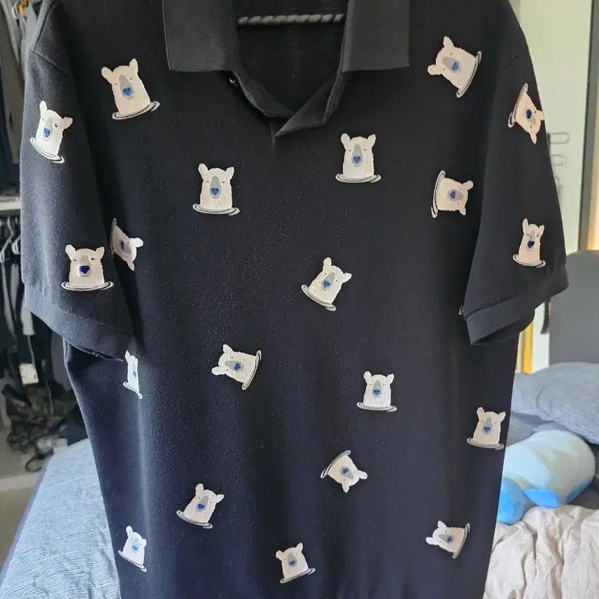 [BUNJANG] SYSTEM Men's Short Sleeve Polo Shirt Black / 시스템(SYSTEM) 남성 반팔 카라티 블랙