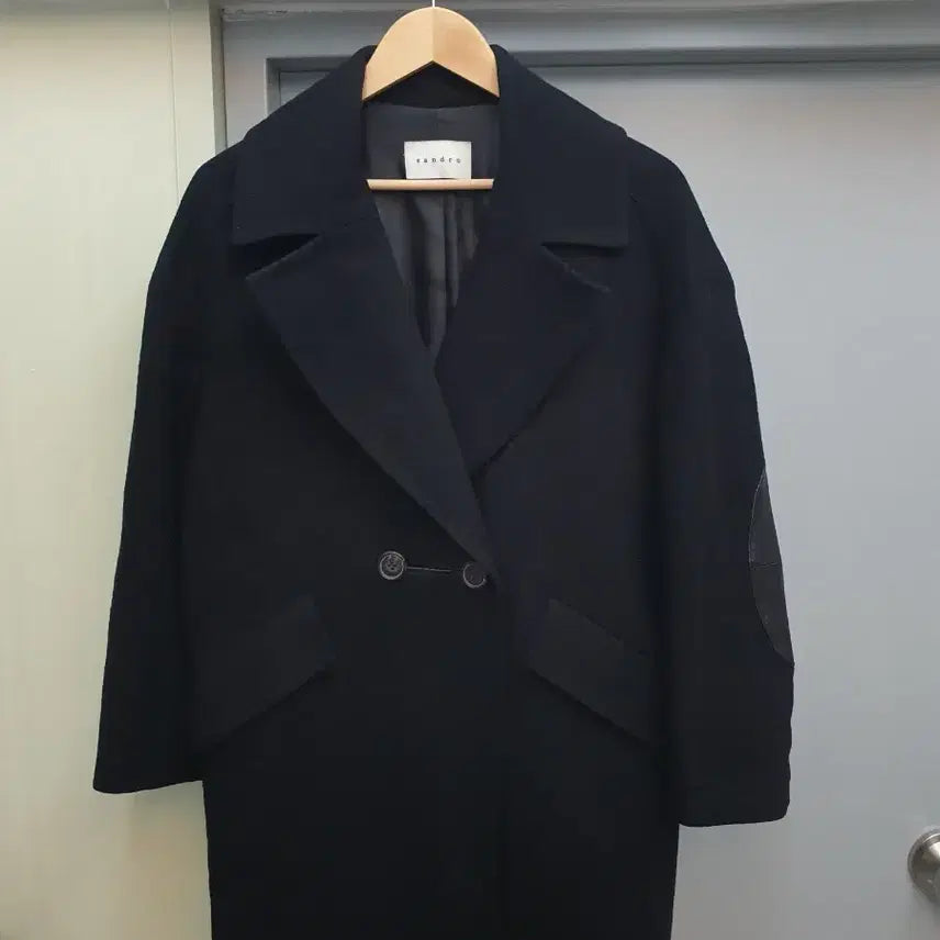 [BUNJANG] Sandro Wool Coat Black Size 85-90 Oversized / 산드로 모직 코트 85~90