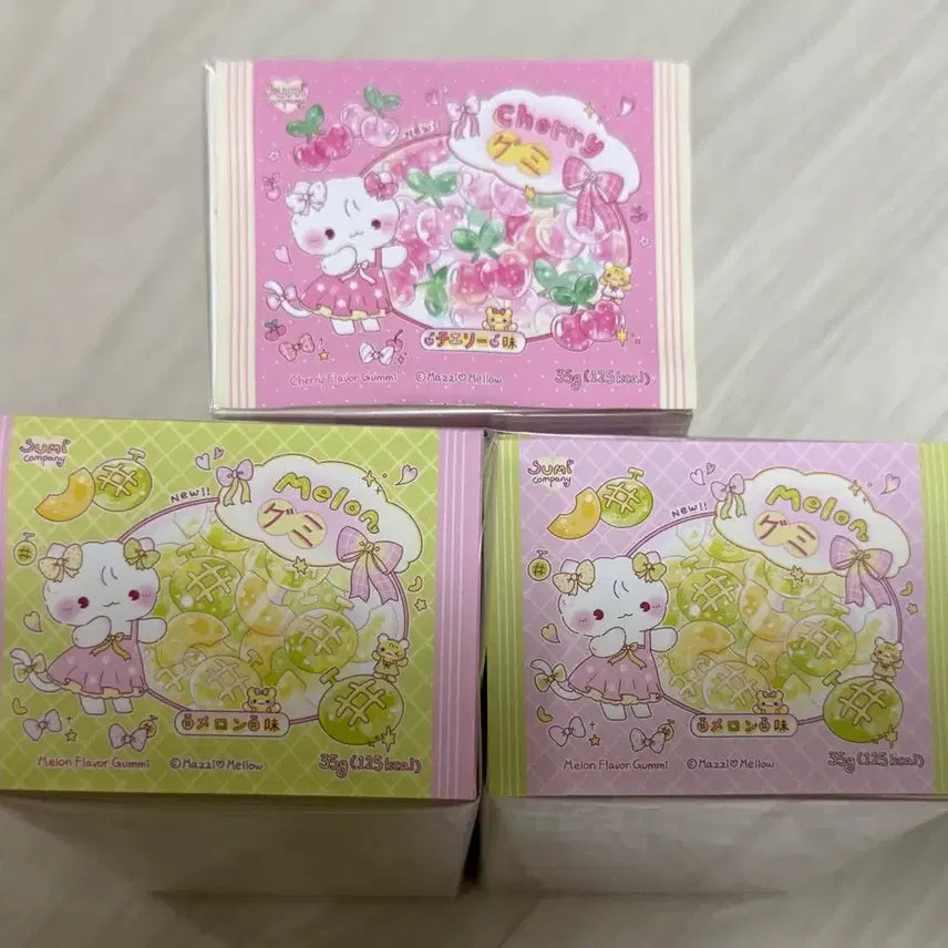 [BUNJANG] HeeNim MyGumi Jelly Square Die-Cut Stickers Set (3 Designs) / 히님 마이구미 젤리 사각재단 스티커. 마찌 스티커 3종