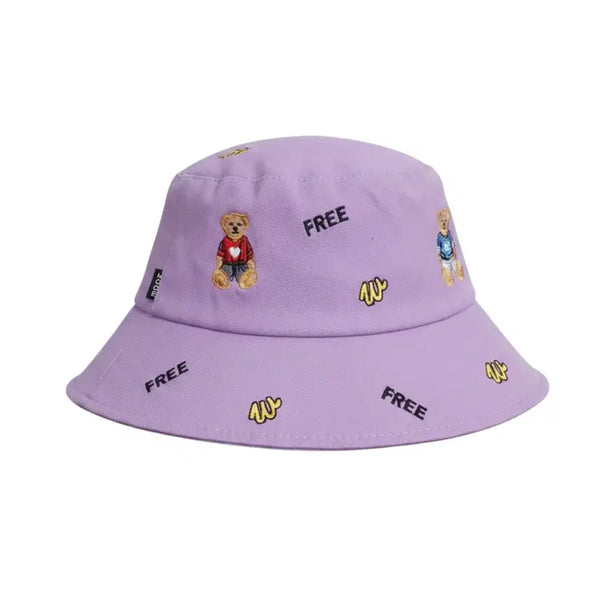 [BUNJANG] Bear Pattern Bucket Hat / 여성F/ mode 곰돌이 패턴 버킷햇