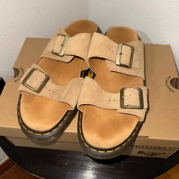 [BUNJANG] Dr. Martens Joseph Nubuck Leather Buckle Slide Sandals / [270] 닥터마틴 조세프 누벅 레더 버클 슬라이드 샌들