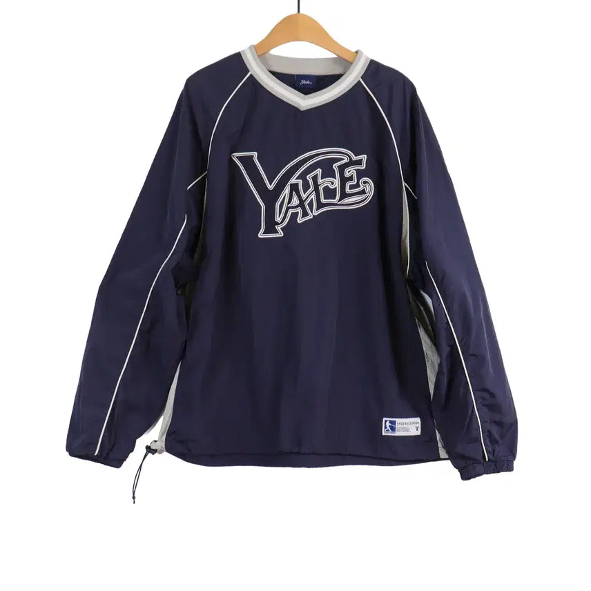 [BUNJANG] YALE Lettering Woven Warm-up Navy Size M / YALE 예일 레터링 우븐 맨투맨 M 네이비 바람막이 웜업