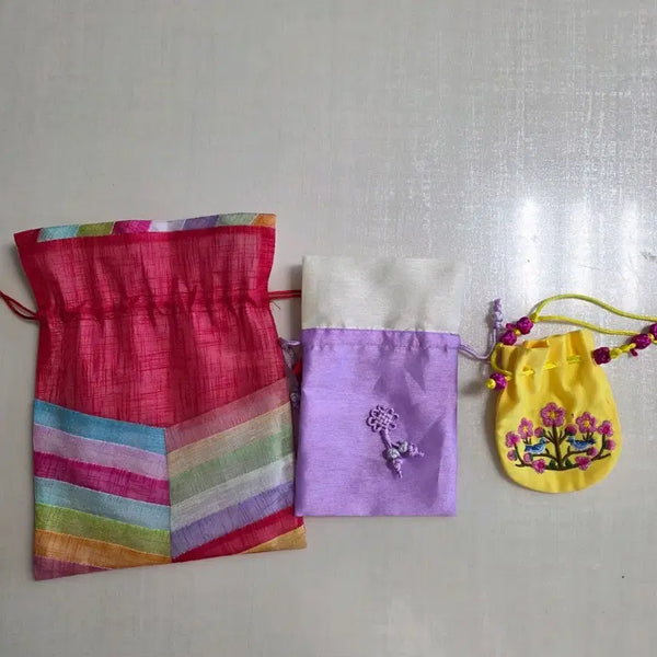 [BUNJANG] Korean Traditional Silk Lucky Pouch Bag / 한복 복주머니