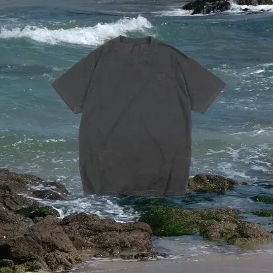 [BUNJANG] New Chief Chic DP Short Sleeve T-Shirt (Charcoal) / 뉴치프시크 dp 반팔 (차콜)
