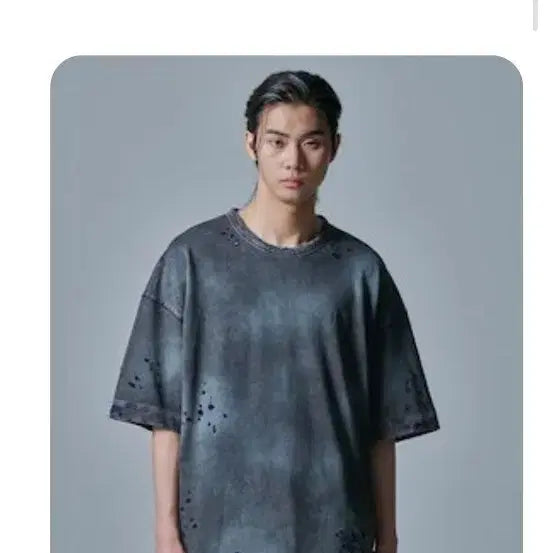 [BUNJANG] Juun.J Vintage Distressed Spray T-Shirt (M) / 준지 빈티지 데미지드 스프레이 티셔츠 M
