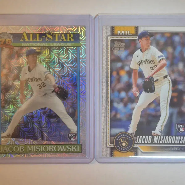 [BUNJANG] MLB Milwaukee Brewers Christian Yelich Silver Baseball Card Lot / MLB 카드 밀워키 미저로우스키 실버 베이스 랏