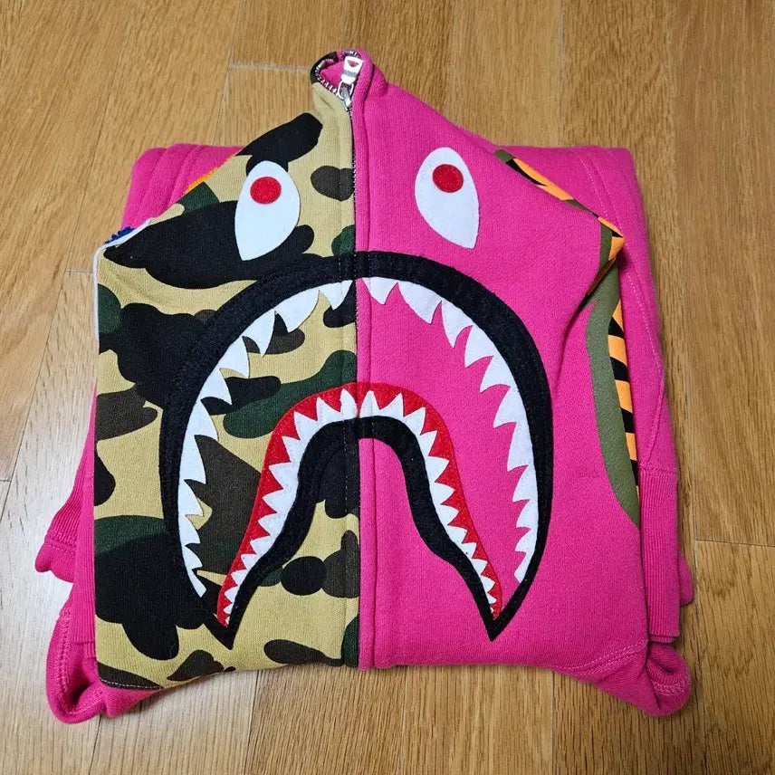 [BUNJANG] BAPE Shark Hoodie Zip-Up T-Shirt M / 베이프 샤크 후드 집업 티셔츠 M 정품