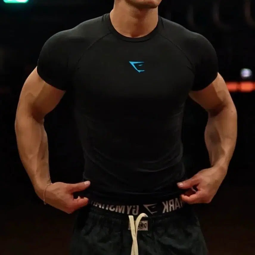 [BUNJANG] Gymshark Element Compression Short-Sleeve + Long-Sleeve T-Shirt Set (Size M) / (새상품) M 짐샤크 컴프레션 반팔+긴팔