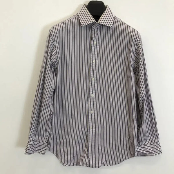 [BUNJANG] Polo Ralph Lauren Regent Custom Fit Striped Shirt Burgundy Cotton / 폴로 랄프로렌 리젠트커스텀핏 스트라이프셔츠 [105]