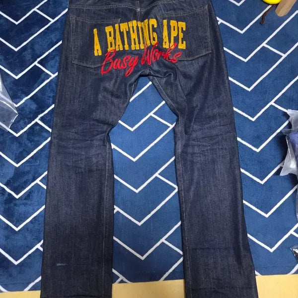 [BUNJANG] Bape Denim Pants - Size L / 베이프 데님 팬츠 L