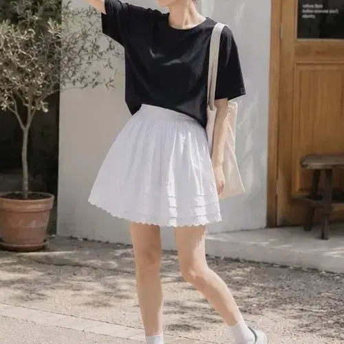 [BUNJANG] Pintuck Lace Midi Skirt / 핀턱 레이스 미디 스커트