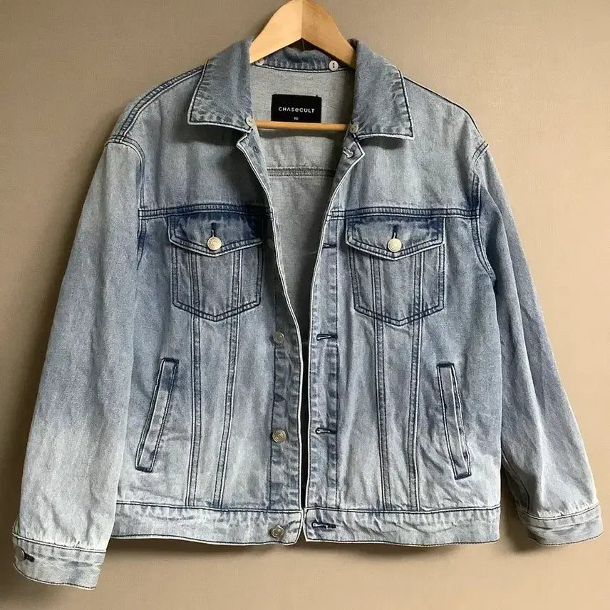 [BUNJANG] Chase Cult Light Wash Denim Jacket Size 90 / 체이스컬트 청자켓 연청 90사이즈