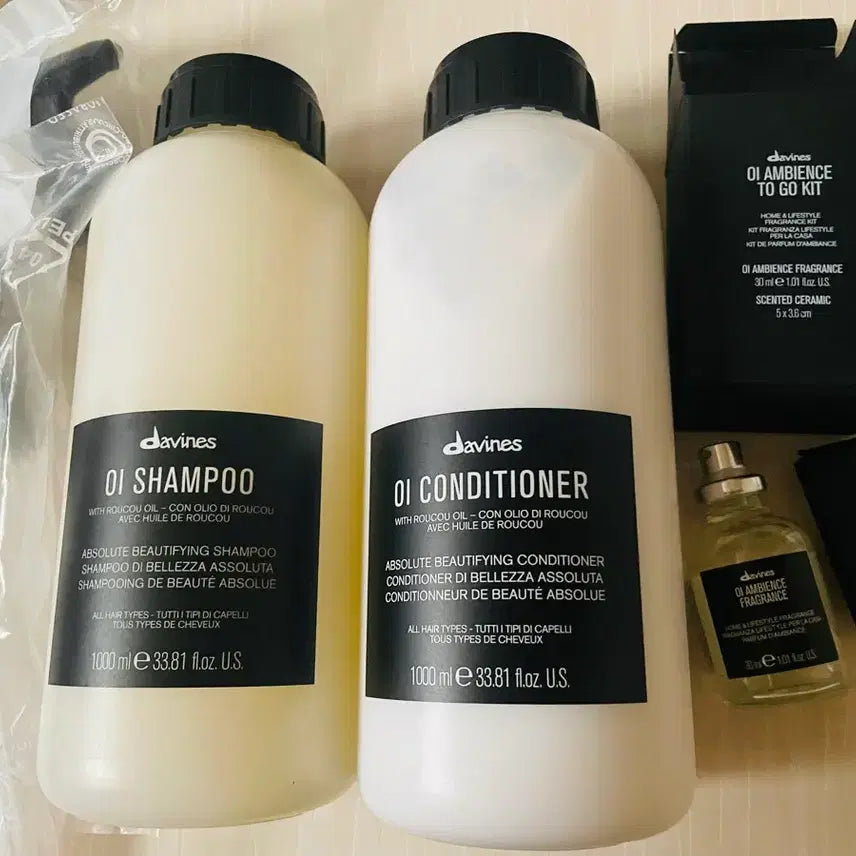 [BUNJANG] Davines OI Shampoo & Conditioner Set (1000ml) / 다비네스 OI 샴푸 컨디셔너 1000ml 세트