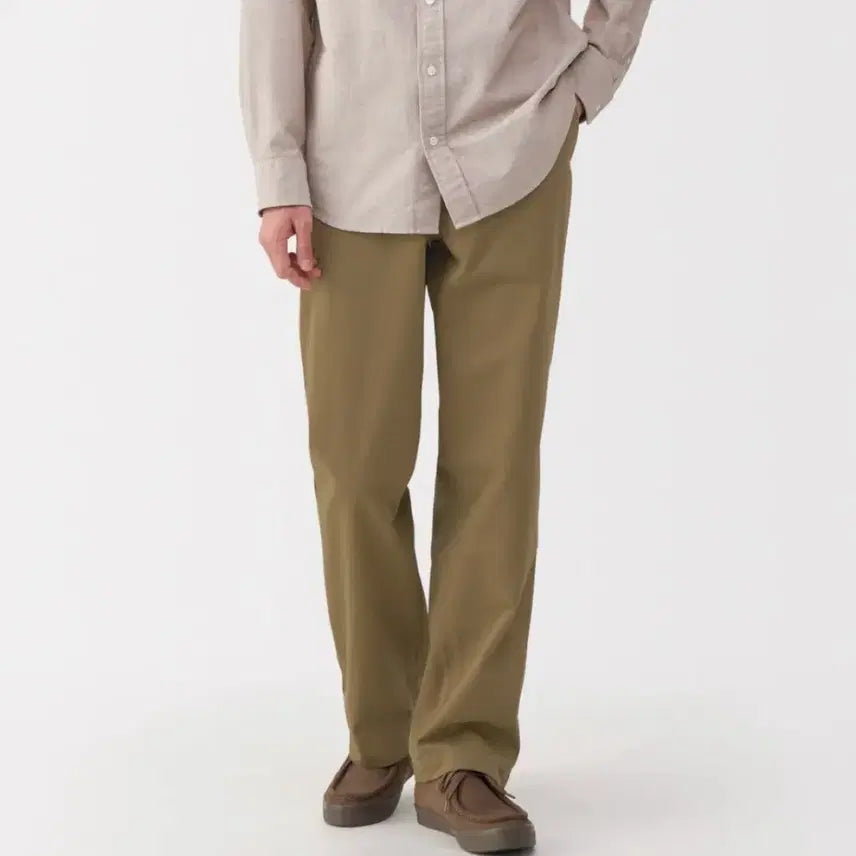 [BUNJANG] Muji Washed Chino Wide Pants / 무인양품 워시드 치노 와이드 팬츠