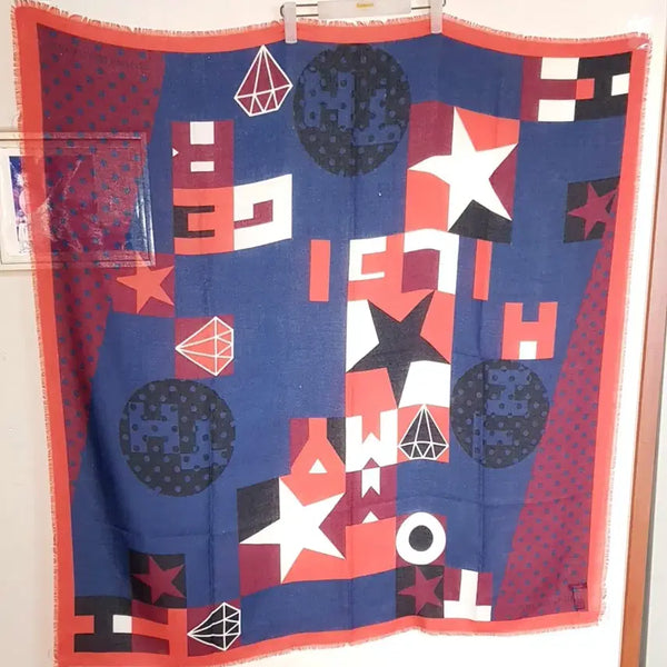 [BUNJANG] Tommy Hilfiger Italian Square Scarf/Muffler / 새제품) 18만8천원 타미힐피거 이태리 스카프 머플러 정사각형