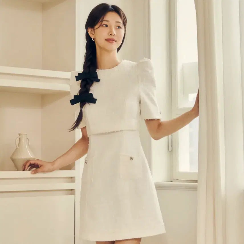 [BUNJANG] JIGOTT Tweed Dress (Worn by Lee Si-an) / jj 지고트 원피스 (이시안 착용)