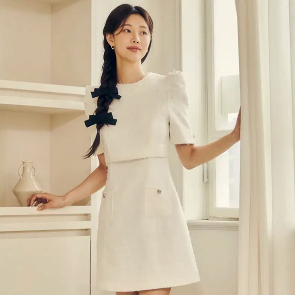 [BUNJANG] JIGOTT Tweed Dress (Worn by Lee Si-an) / jj 지고트 원피스 (이시안 착용)