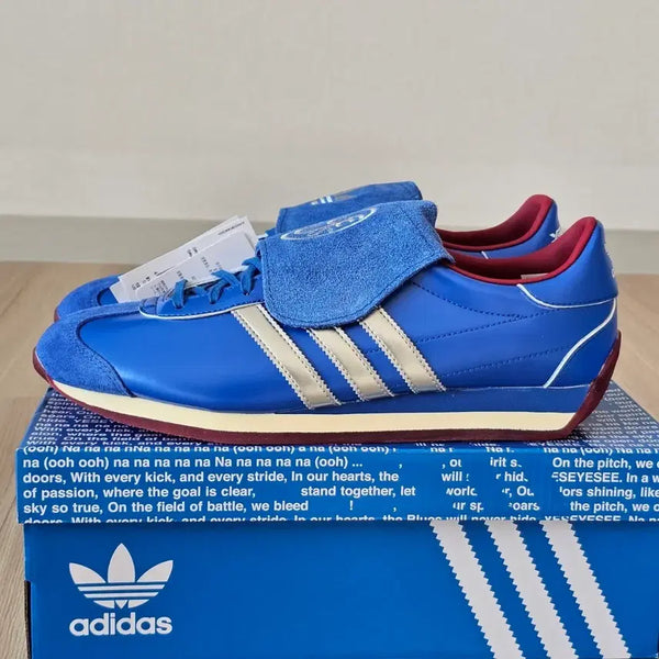 [BUNJANG] Adidas x YES Isey Country OG Blue Silver JR2601 / 280 새제품 아디다스 x 예스아이씨 컨트리 OG 블루 실버 JR2601