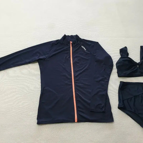 [BUNJANG] LAZYBEE Rash Guard Swimsuit Set Navy M / LAZYBEE 래쉬가드 수영복 세트 네이비 M
