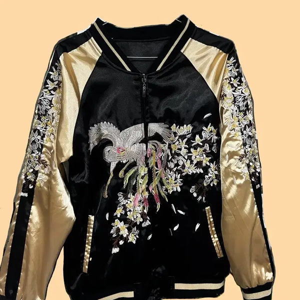 [BUNJANG] Japanese Brand Reversible Souvenir Jacket XL / 리버시블 빈티지 스카쟌 자켓XL(Japanese Brand)