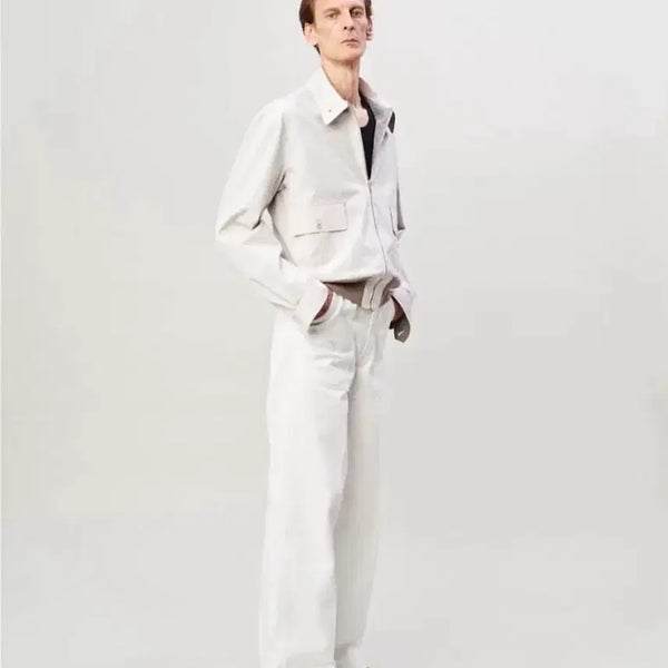 [BUNJANG] Lemaire 20SS Reversible Cotton Blouson Bomber Jacket Ivory / (50) 르메르 20SS 리버서블 코튼 아이보리 카라 블루종 봄버