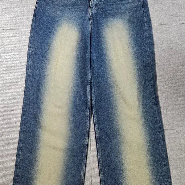[BUNJANG] Satteur Brooklyn Retro Wide Washed Denim Pants - Retro Blue / [S] 세터 브루클린 뉴트로 와이드 워시드 데님 팬츠 레트로 블루