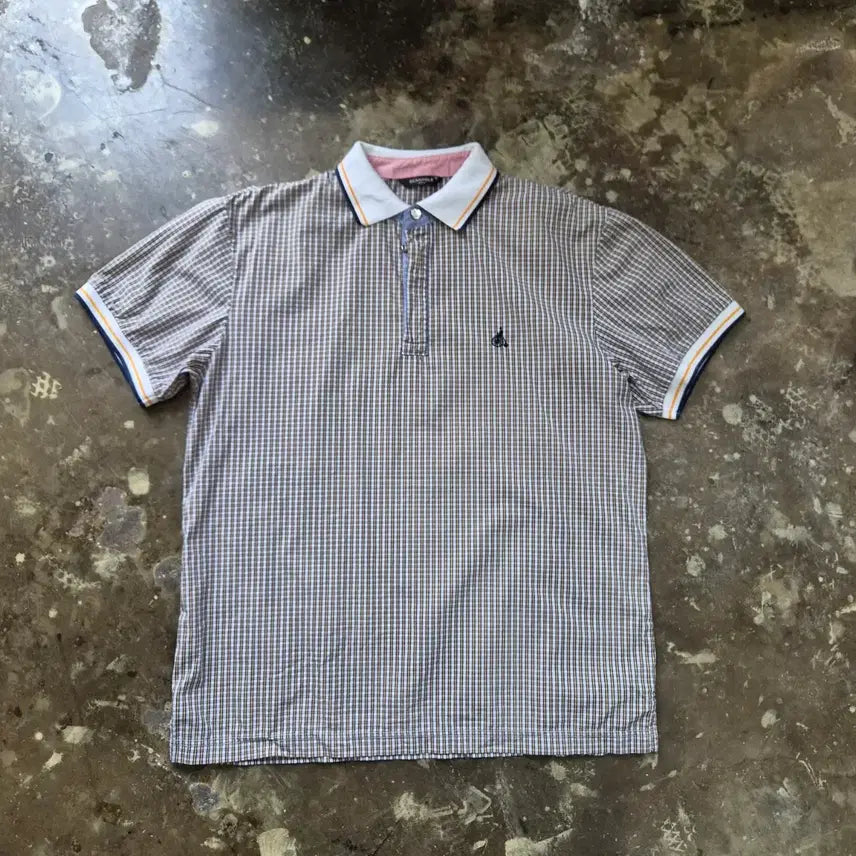 [BUNJANG] Beanpole Check Short-Sleeve Polo Shirt / 95) 빈폴 체크 반팔 카라티 카라티셔츠
