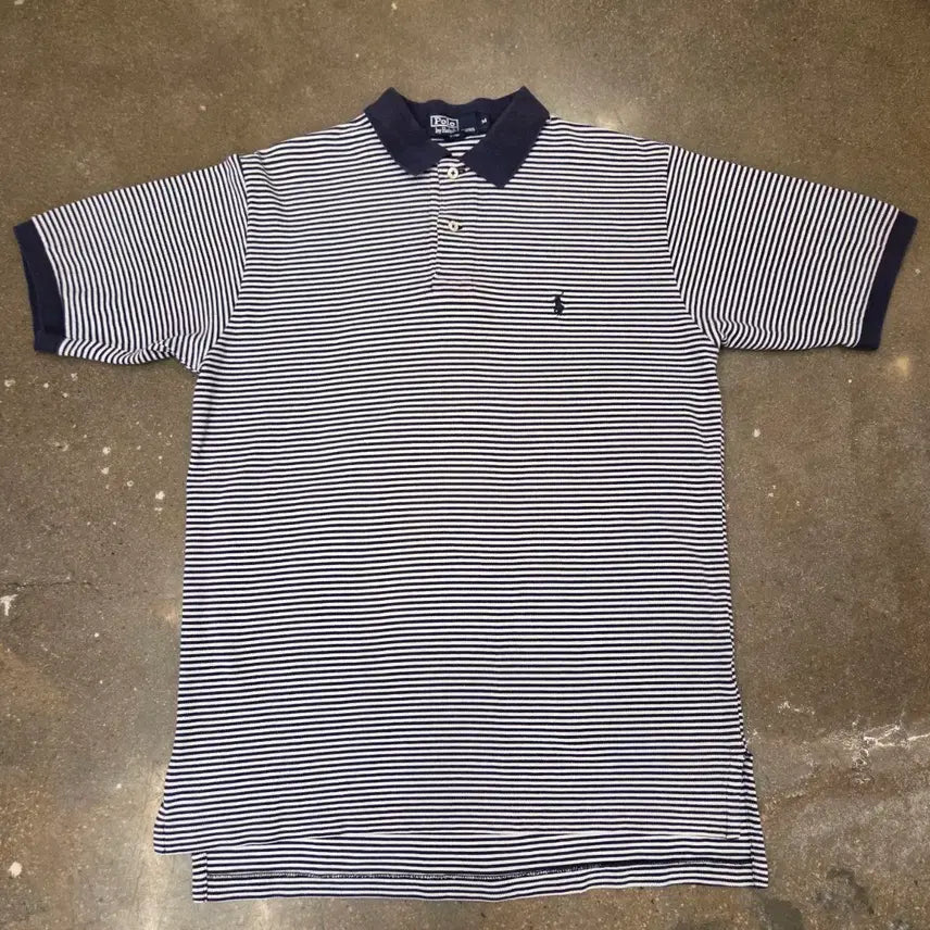 [BUNJANG] Polo Ralph Lauren Striped Short Sleeve Polo Shirt / 폴로 랄프로렌 스트라이프 반팔 카라티