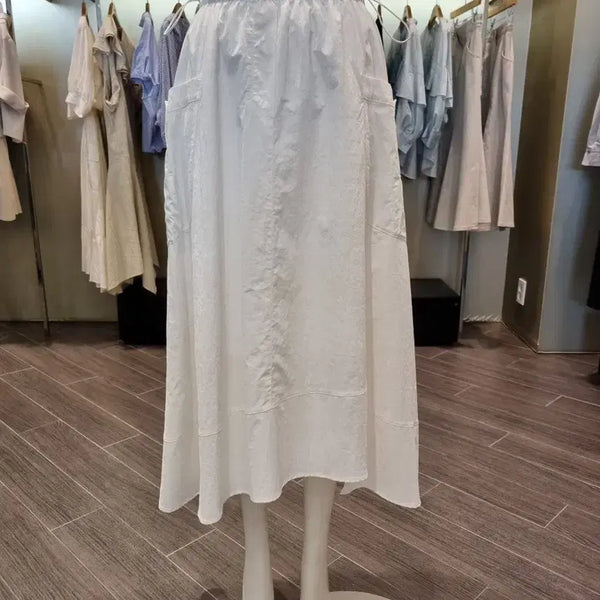 [BUNJANG] Ozsécon Long Skirt White Size 66 New / 오즈세컨  롱 스커트 화이트 66사이즈 새상품