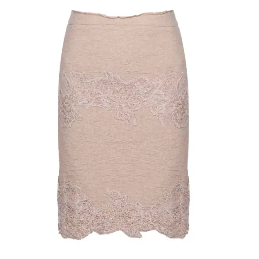 [BUNJANG] MINE Beige Lace Skirt / size S(55) MINE 마인 베이지 레이스 스커트