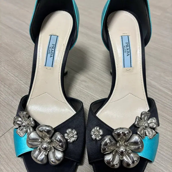 [BUNJANG] Prada Limited Edition Archive Flower Heels / 프라다 한정판 아카이브 플라워 힐