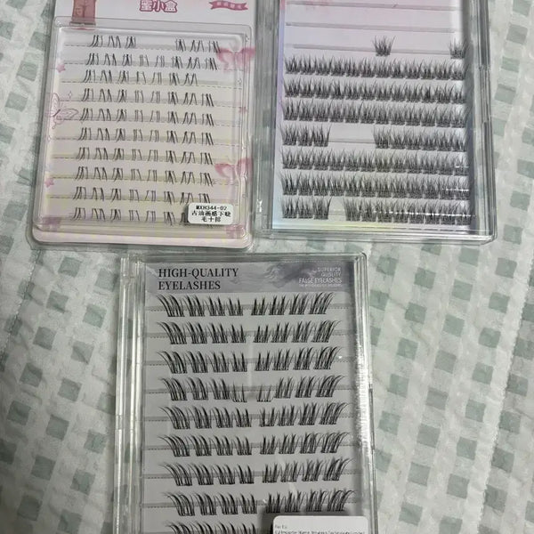 [BUNJANG] Artificial No-Glue Eyelashes 3-Pair Bundle Set / 인조 노글루 속눈썹 3개 일괄