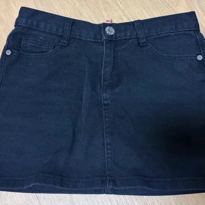 [BUNJANG] Black Denim Mini Skirt / 블랙진 데님 치마