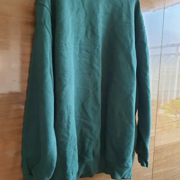 [BUNJANG] 2XL Deep Green Fleece Sweatshirt / 2XL 딥그린 기모 맨투맨