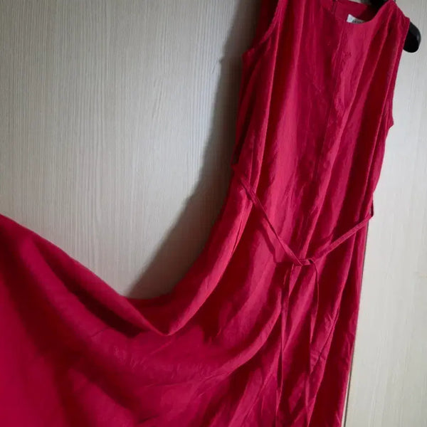 [BUNJANG] LEELIN Linen Sleeveless Long Dress / LEELIN 린넨 민소매 롱 원피스 55~66사이즈