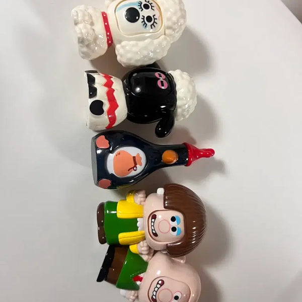 [BUNJANG] Wallace & Gromit 5-Figure Gacha Set (Hidden Included) / 5종 가챠 피규어 세트 월레스와 그로밋 일괄 히든포함 페이스 체인지