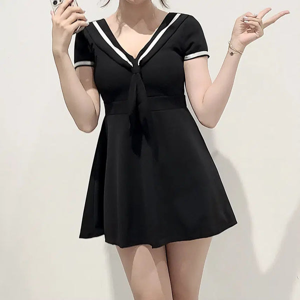 [BUNJANG] Ablily Marine Black Mini Dress / (새상품 원가판매) 에이블리 원피스 미니원피스 여름원피스 마린 블랙