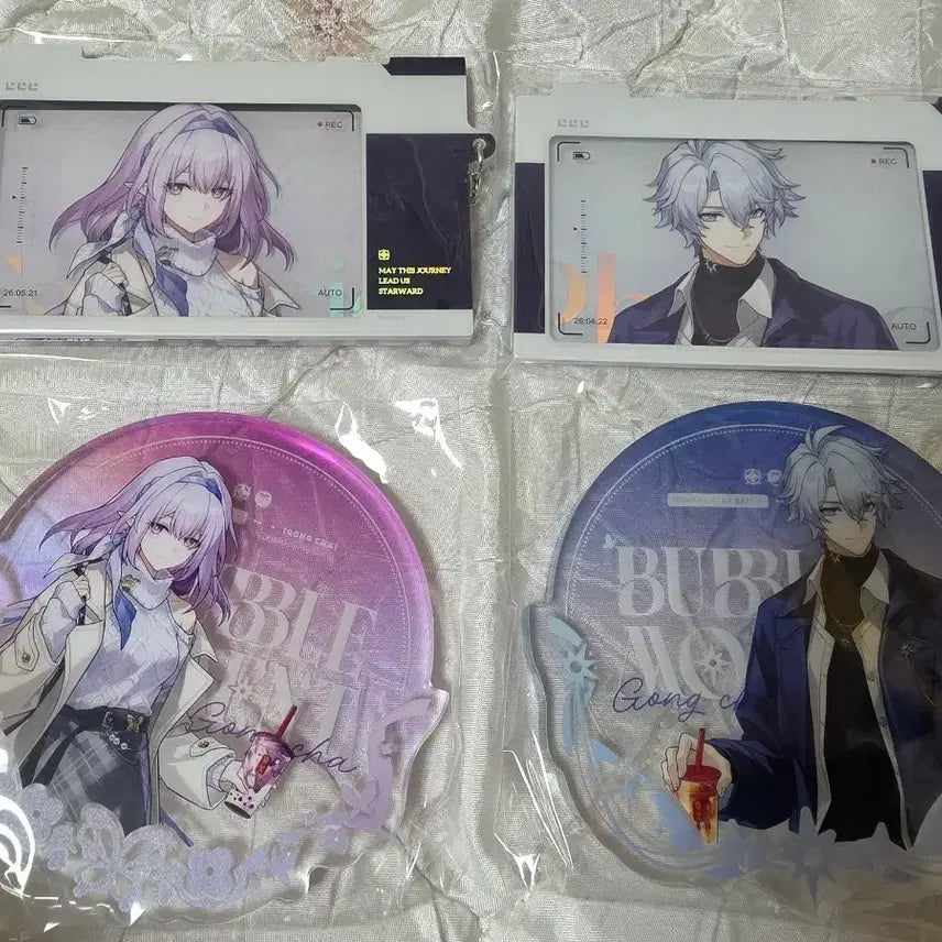 [BUNJANG] Honkai: Star Rail Gong Cha Collaboration Coaster Keyring Full Set / 스타레일 공차콜레보 코스터 키링 풀세트